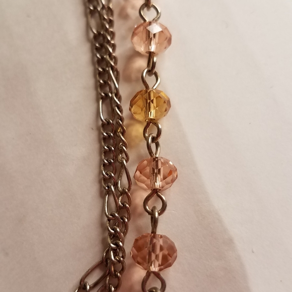 Bead and chain necklace  j217 - Picture 5 of 5